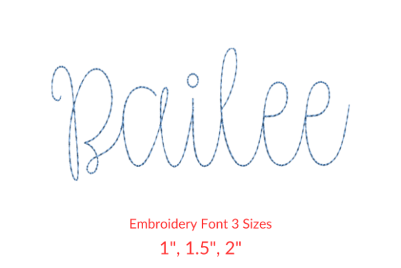 Bailee Vintage Font: Crafting Timeless Embroidery