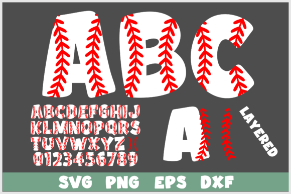 Baseball Letters Numbers Font SVG PNG: A Complete Creative Asset