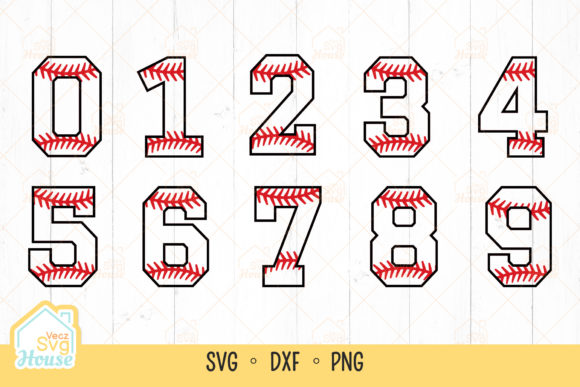 Baseball Numbers SVG Bundle: Your All-Star Design Asset