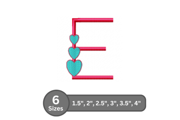 Candy Heart Alphabet -E: Adding Playful Charm to Your Embroidery Projects
