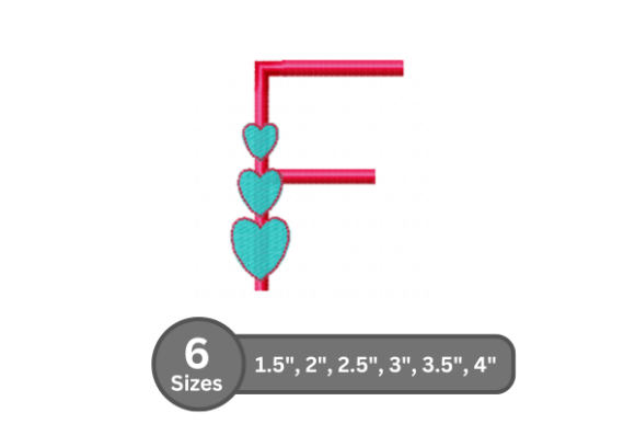 Candy Heart Alphabet -F: Adding Bold Stitch to Your Projects