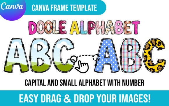 Canva Frame Doodle Alphabet Editable: Your Go-To for Playful Branding