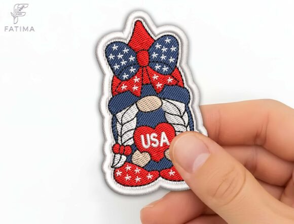 Celebrate with Charm: The Gnome Girl Patch Embroidery Design