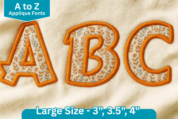 Comic Applique Embroidery Font: A Playful Touch for Textiles