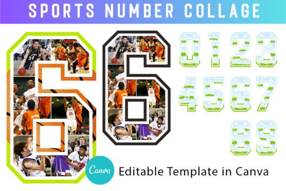 Dynamic Sports Number Photo Collages: A Designer's Guide