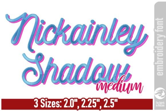 Exploring the Nickainley Shadow Embroidery Font - M