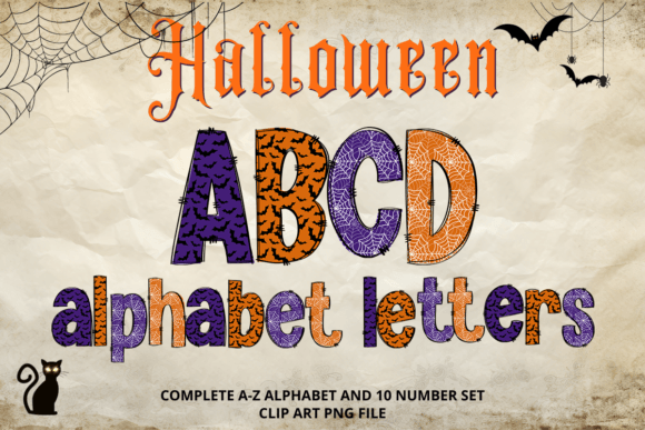 Halloween Doodle Alphabet Letters PNG6: Unleash Your Spooky Creativity