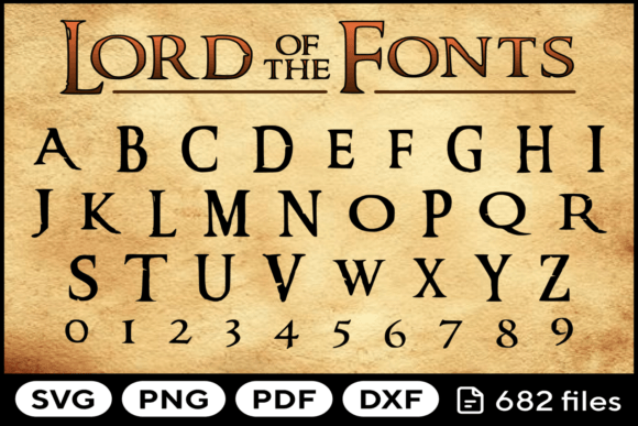 Lord Font Svg Png Pdf Dxf Alphabet: A Designer's Craft Asset