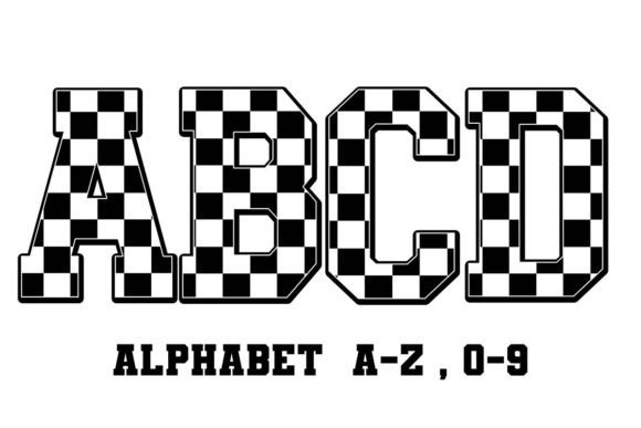 Race Checkered Alphabet Font Sublimation: Beyond the Finish Line