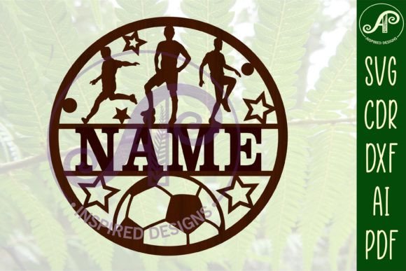 Score Big with a Male Soccer Name Sign SVG