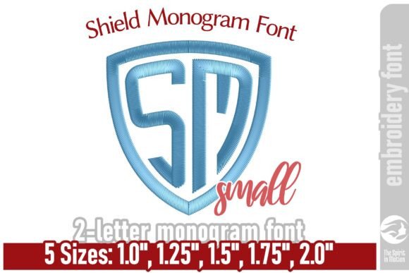 Shield Monogram Embroidery Font: Crafting Personalized Elegance