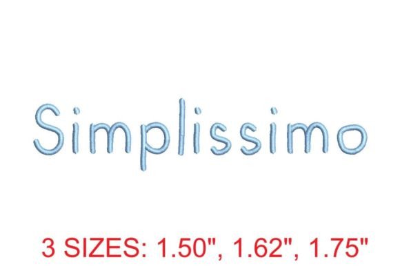 Simplissimo Medium Embroidery Font: The Key to Refined Stitching