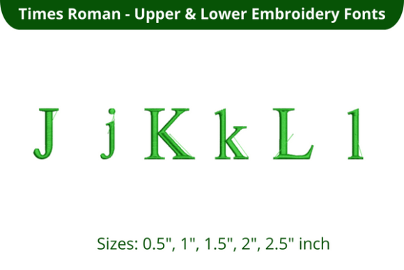 Times Roman Font JKL: Personalize Designs with This Embroidery Font