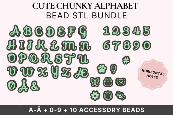 Unlocking Creativity with the Bubble Style Script Alphabet Bead STL Bundle